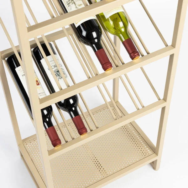 Zuiver Beige Wijnrek Metaal 6 Zuiver Beige Wijnrek Metaal - Afbeelding 4