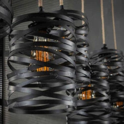 7-delige Metalen Hanglamp Met Touw -Meubelverkoop 7 delige metalen hanglamp roop grey santa 05