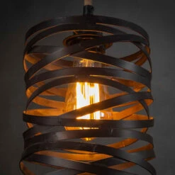 7-delige Metalen Hanglamp Met Touw -Meubelverkoop 7 delige metalen hanglamp roop grey santa 06