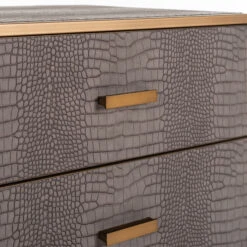 Nachtkastje Slangenleer Met Goud -Meubelverkoop 7534 5