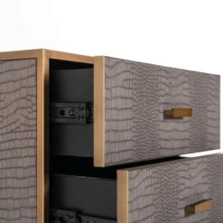 Nachtkastje Slangenleer Met Goud -Meubelverkoop 7534 6