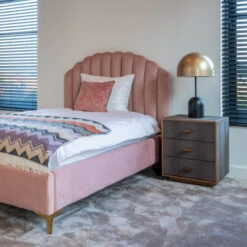 Nachtkastje Slangenleer Met Goud -Meubelverkoop 7534 8