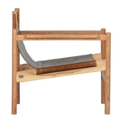 BePureHome Fauteuil Leer En Hout -Meubelverkoop bepurehome chill echt lederen fauteuil 03