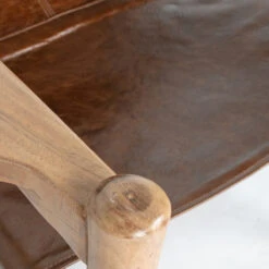 BePureHome Fauteuil Leer En Hout -Meubelverkoop bepurehome chill echt lederen fauteuil 06