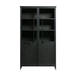 BePureHome Zwarte Vitrinekast Van Metaal 10 BePureHome Zwarte Vitrinekast Van Metaal -Meubelverkoop bepurehome exhibit zwarte vitrinekast van metaal 3