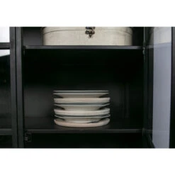 BePureHome Zwarte Vitrinekast Van Metaal 13 BePureHome Zwarte Vitrinekast Van Metaal -Meubelverkoop bepurehome exhibit zwarte vitrinekast van metaal 6