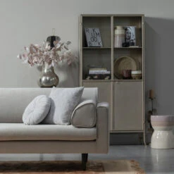 BePureHome Vitrinekast Champagne -Meubelverkoop bepurehome fossil vitrinekast champagne 03