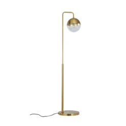 BePureHome Messing Vloerlamp Met Glas -Meubelverkoop bepurehome globular messing vloerlamp met glas 01