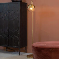 BePureHome Messing Vloerlamp Met Glas