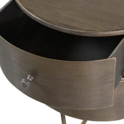 BePureHome Rond Nachtkastje Goud 18 BePureHome Rond Nachtkastje Goud -Meubelverkoop bepurehome glossy rond nachtkastje goud 07