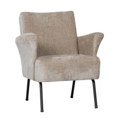 BePureHome Zachte Fauteuil Naturel Stof -Meubelverkoop bepurehome muse zachte fauteuil naturel stof 03