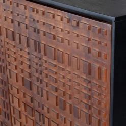 BePureHome Wandkast Walnoot Met Zwart -Meubelverkoop bepurehome nuts houten wandkast walnoot zwart 07