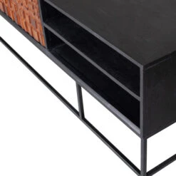 BePureHome Tv-meubel Zwart Met Walnoot -Meubelverkoop bepurehome nuts zwart tv meubel walnoot zwart 03