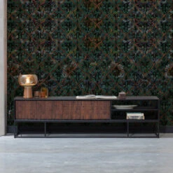 BePureHome Tv-meubel Zwart Met Walnoot