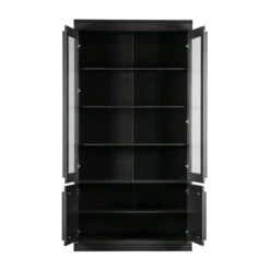 BePureHome Vitrinekast Mat Zwart -Meubelverkoop bepurehome organize vitrinekast mat zwart 03