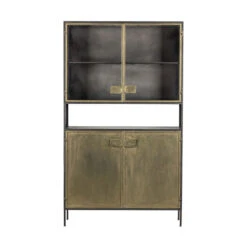 BePureHome Vitrinekast Antique Brass