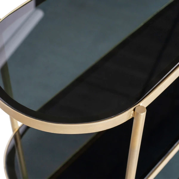 BePureHome Sidetable Ovaal Met Donker Glas 6 BePureHome Sidetable Ovaal Met Donker Glas - Afbeelding 4