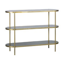 BePureHome Sidetable Ovaal Met Donker Glas