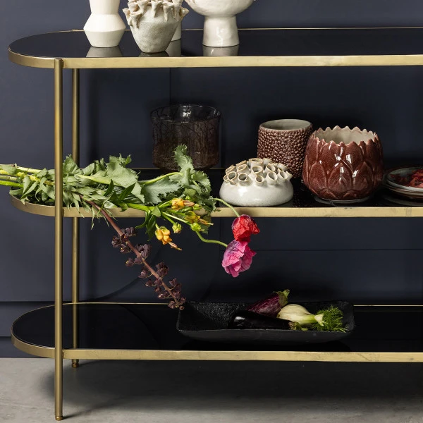 BePureHome Sidetable Ovaal Met Donker Glas 5 BePureHome Sidetable Ovaal Met Donker Glas - Afbeelding 3