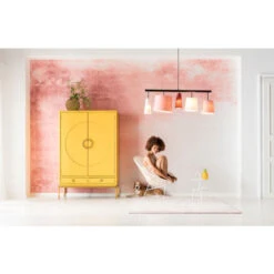 Gele Design Kast Met Goud -Meubelverkoop bewerkt kare 82772 05