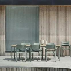 Brafab Grote Tuintafel Teak Hout -Meubelverkoop brafab nox grote tuintafel teak en groen alu 04 1