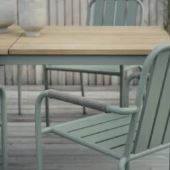 Brafab Grote Tuintafel Teak Hout -Meubelverkoop brafab nox grote tuintafel teak en groen alu 07 1