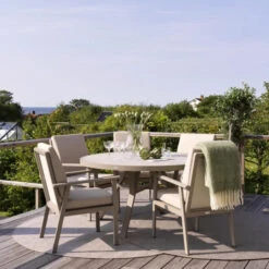 Brafab Ronde Tuintafel Betonlook -Meubelverkoop brafab samvaro ronde tuintafel betonlook beige 05 1