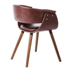 Bruine Leren Stoel -Meubelverkoop bruine leren stoel kare design monaco 03