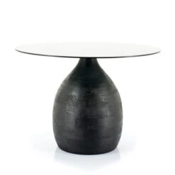 Mangohouten Salontafel Met Glas