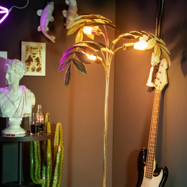 Palmboom Lamp Goud 6 Palmboom Lamp Goud - Afbeelding 4