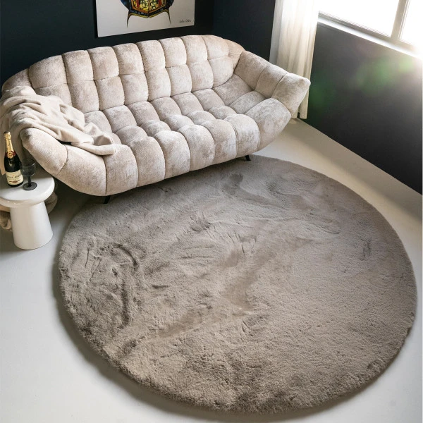 Zacht Rond Vloerkleed 4 Zacht Rond Vloerkleed - Afbeelding 2