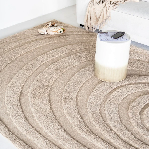 Beige Vloerkleed Met Bogen 5 Beige Vloerkleed Met Bogen - Afbeelding 3