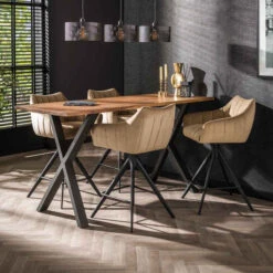 Velvet Barkruk Draaibaar -Meubelverkoop champagne velvet barkruk draaibaar cinema giani 04 2 1