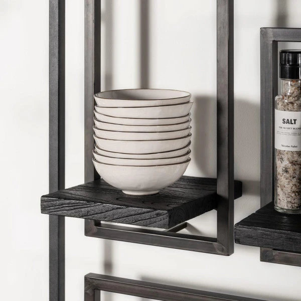 Wandplank Van Zwart Teakhout 7 Wandplank Van Zwart Teakhout - Afbeelding 5