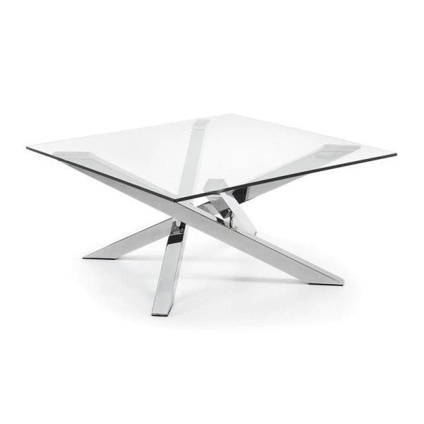 Salontafel Glas En Chroom 4 Salontafel Glas En Chroom - Afbeelding 2