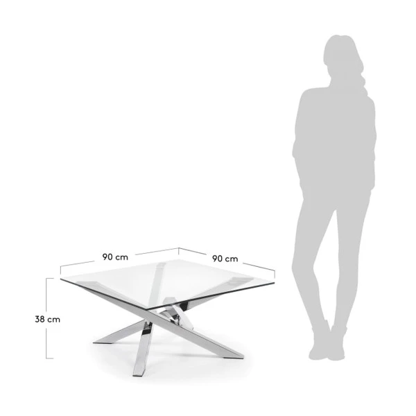Salontafel Glas En Chroom 6 Salontafel Glas En Chroom - Afbeelding 4