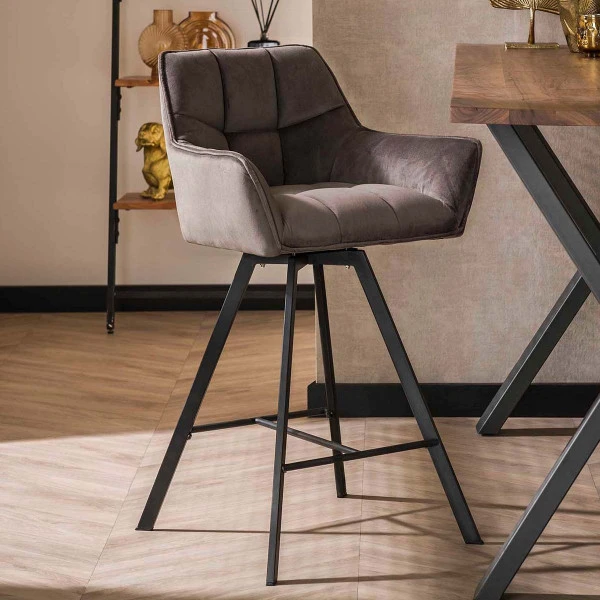 Draaibare Barkruk Met Armleuningen 5 Draaibare Barkruk Met Armleuningen - Afbeelding 3