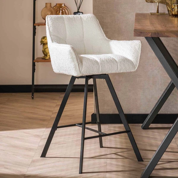 Draaibare Barkruk Met Armleuningen 4 Draaibare Barkruk Met Armleuningen - Afbeelding 2