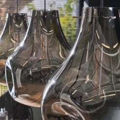 Druppel Hanglamp Gebogen Glas -Meubelverkoop druppel hanglamp gebogen glas dent glass santa 03