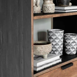 Teak Boekenkast Met Lades -Meubelverkoop dtp home cosmo teak boekenkast met lades 02