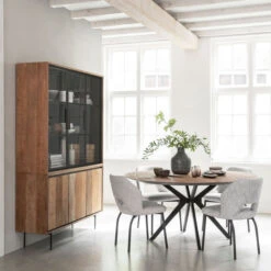 Ronde Design Eettafel Teak 13 Ronde Design Eettafel Teak -Meubelverkoop dtp home metropole ronde design eettafel teak 02