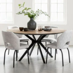 Ronde Design Eettafel Teak 10 Ronde Design Eettafel Teak -Meubelverkoop dtp home metropole ronde design eettafel teak 03