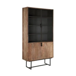 Vitrinekast Van Teakhout -Meubelverkoop dtp home odeon vitrinekast van teakhout 01 1
