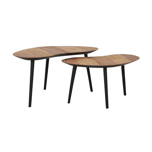 Organische Salontafel Set Teak 6 Organische Salontafel Set Teak - Afbeelding 4