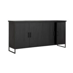 Groot Dressoir Zwart Teak -Meubelverkoop dtp home timeless black zwart dresoir beam no. 1 03