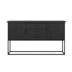 Zwart Teak Dressoir Industrieel Design 11 Zwart Teak Dressoir Industrieel Design -Meubelverkoop dtp home timeless black zwart dresoir beam no. 2 01