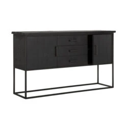 Zwart Teak Dressoir Industrieel Design 10 Zwart Teak Dressoir Industrieel Design -Meubelverkoop dtp home timeless black zwart dresoir beam no. 2 02