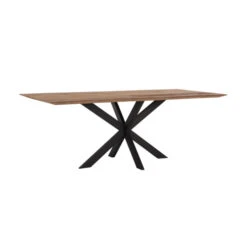 Teak Tafel Curves Met Kruispoot