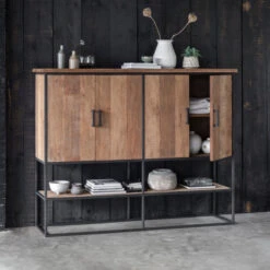 Bergkast Teakhout Large -Meubelverkoop dtp home timeless wandkast beam groot 04