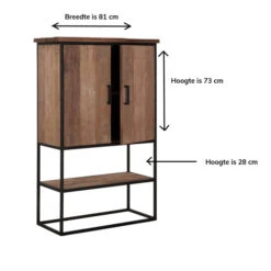 Bergkast Teakhout Small 15 Bergkast Teakhout Small -Meubelverkoop dtp home timeless wandkast beam smal 02 1